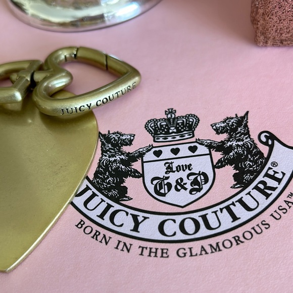 Vintage Juicy Couture keychain handbag charm vintage heart Scotty dog key fob - Picture 16 of 16